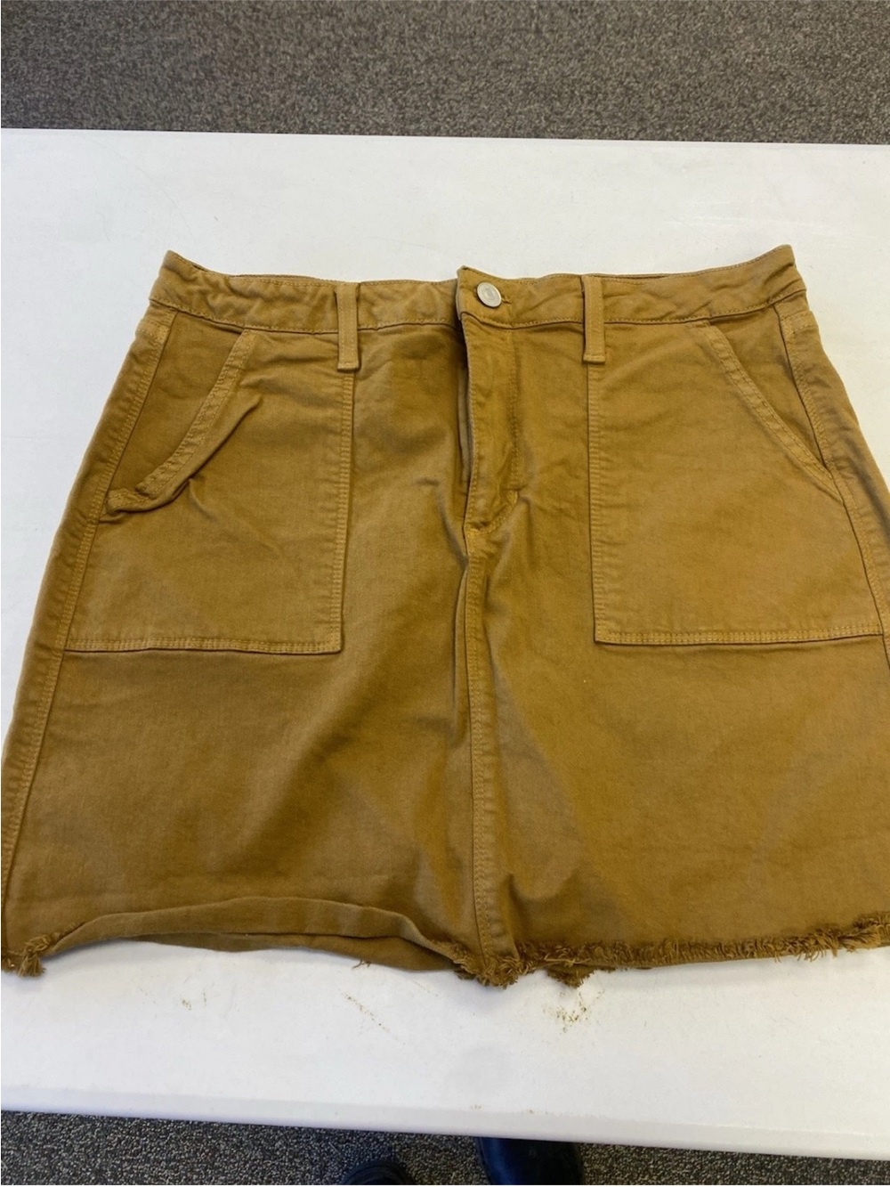 Just Black Women's High-Rise Jean Shorts in Mustard